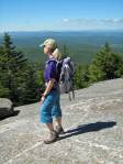 Nancy Loderick on a NH mountain