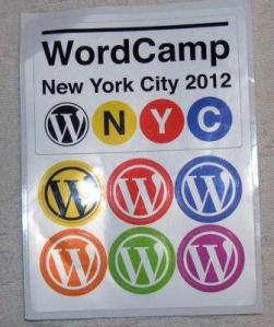 wordcamp nyc 2012 stickers
