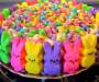 easter peeps with m+m candies