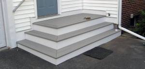 chipmunk on new front steps