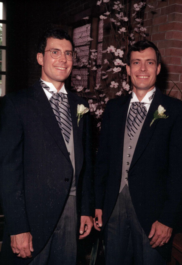ken and david at wedding