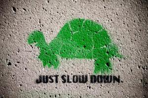 just slow down