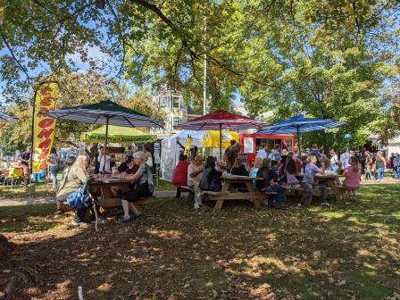 picnic at Chester VT Fall Festival