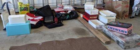 swap shop and empty boxes