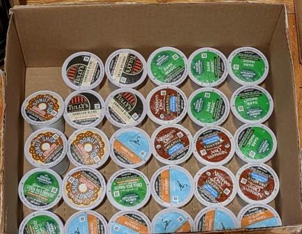 neatly organized coffee pods