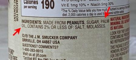 peanut butter nutrition