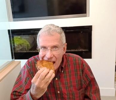 mr. ken enjoying french pastry