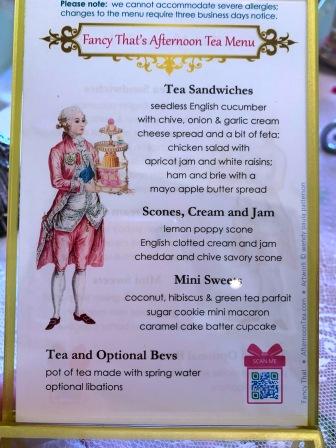 fancy that tea menu