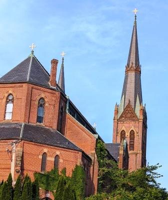 St. Mary steeple and back St. Mary steeple and back