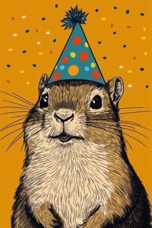 chipmunk celebrating