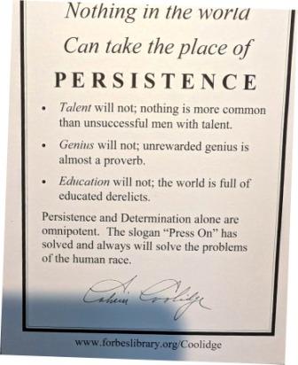 NOHO5 Calvin Coolidge Persistence Quote