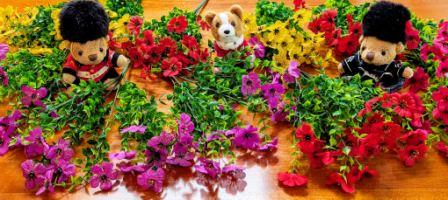 The guys and their flowers