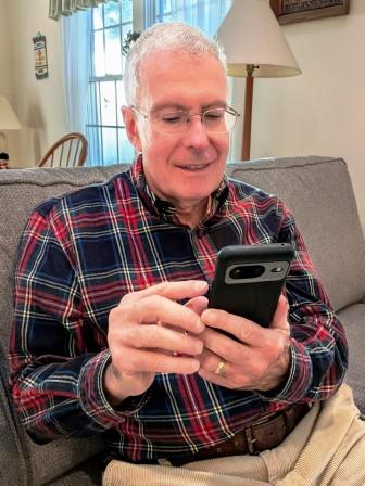 Mr. Ken with new phone