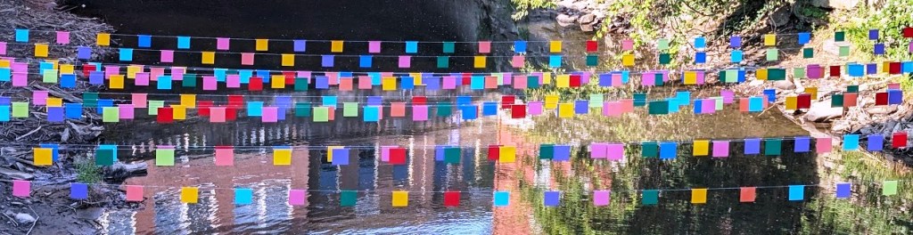 Montpelier Art - Flags Across River