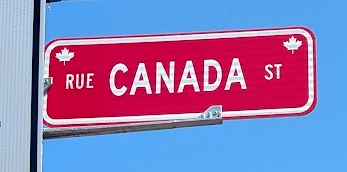 Montpelier Burlington - Canada Street Sign