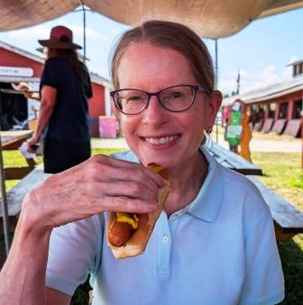 Montpelier VT - State Fair and Nancy with Hotdog