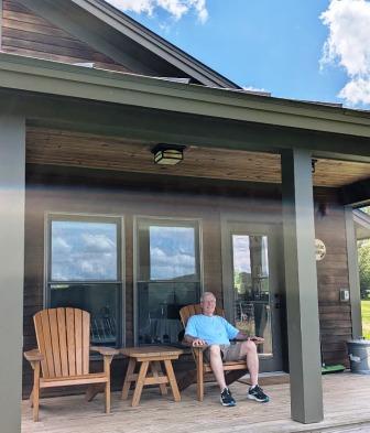 Vermont Farm - Ken on porch